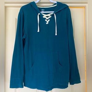Perfect tunic lace up hoodie